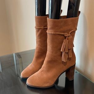 Boden suede boots with tassel detail
